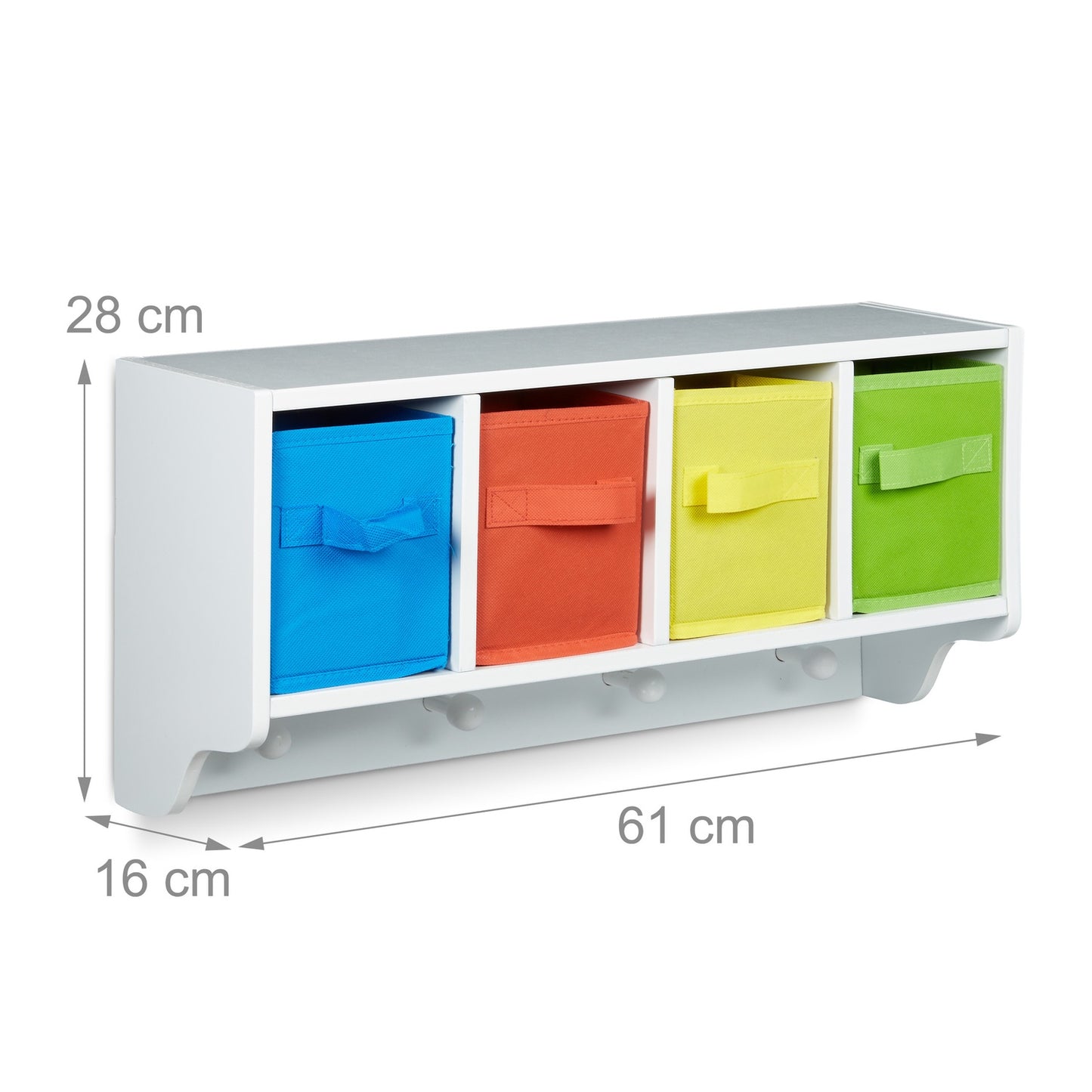 Wall shelf for children with clothes hook ALBUS