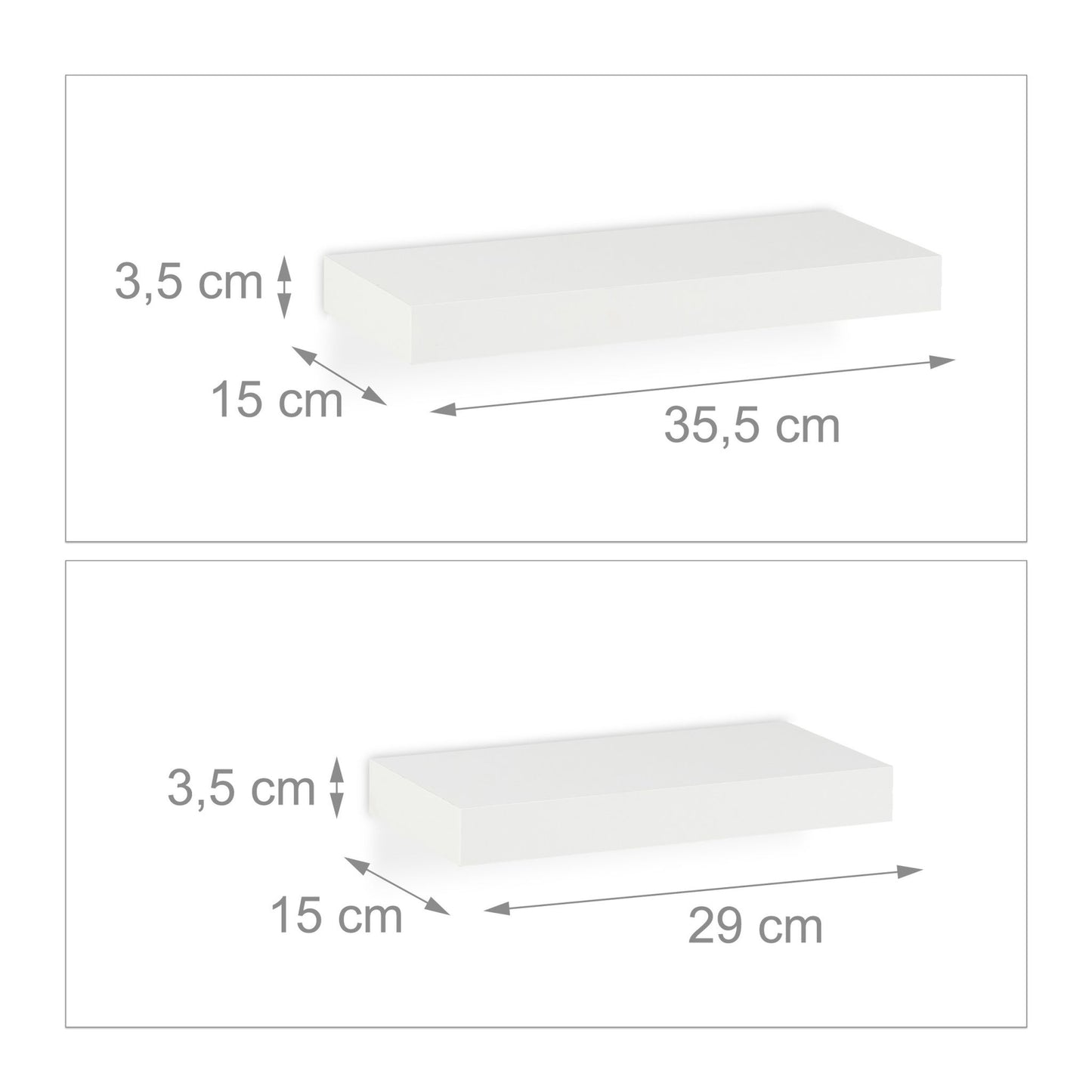 Wall shelf set of 3