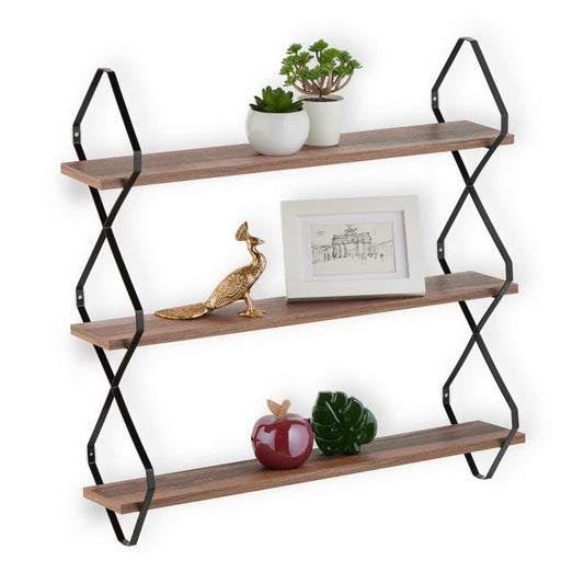 Wall shelf with 3 shelves