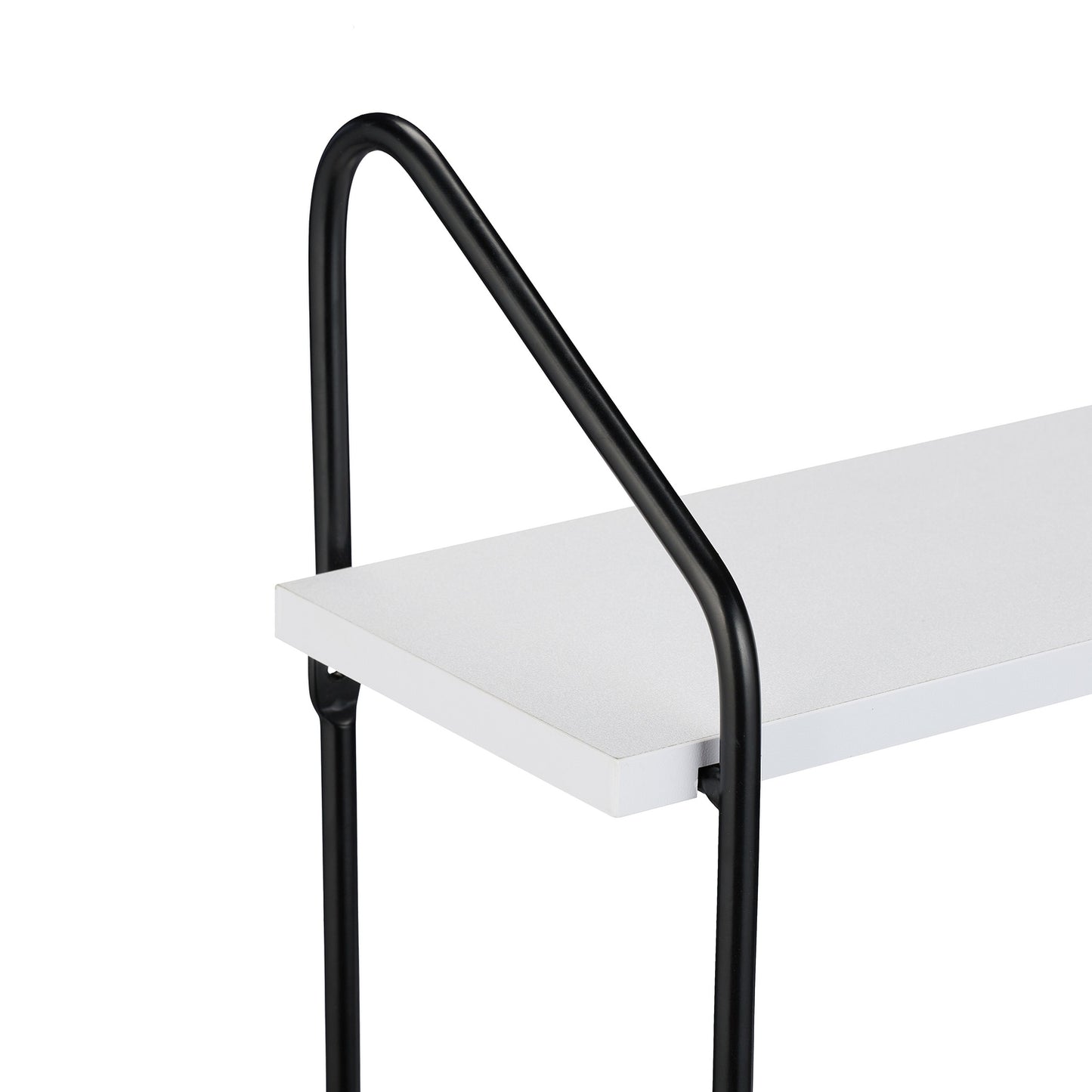 Wall shelf with hook bar