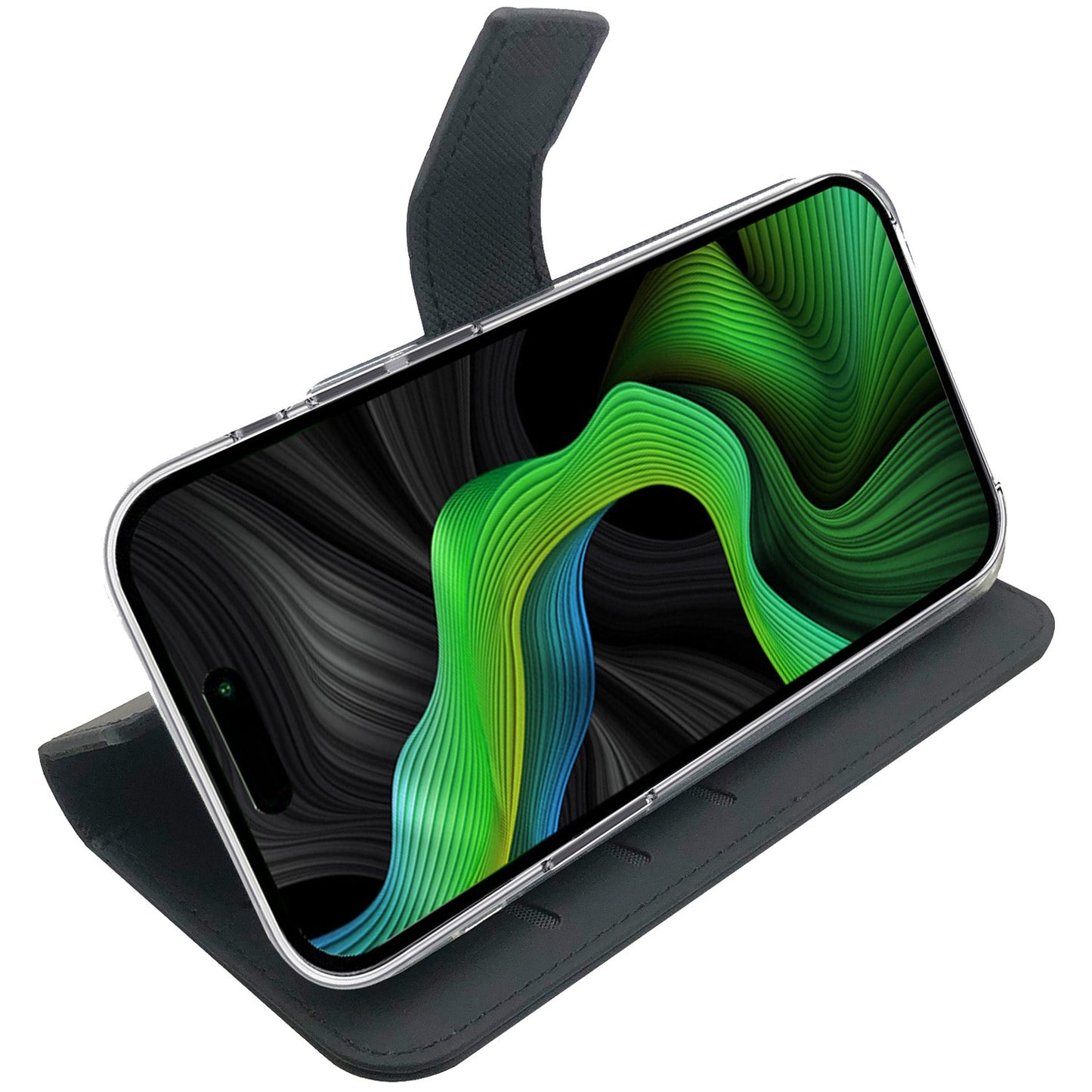 Wally Wallet Case iPhone 15 Pro Black