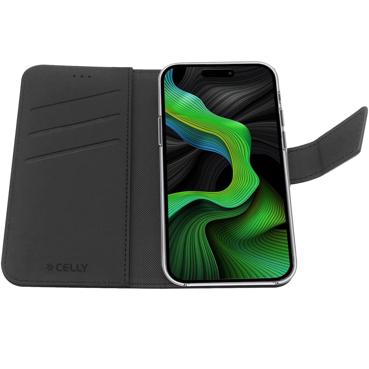 Wally Wallet Case iPhone 15 Pro Black