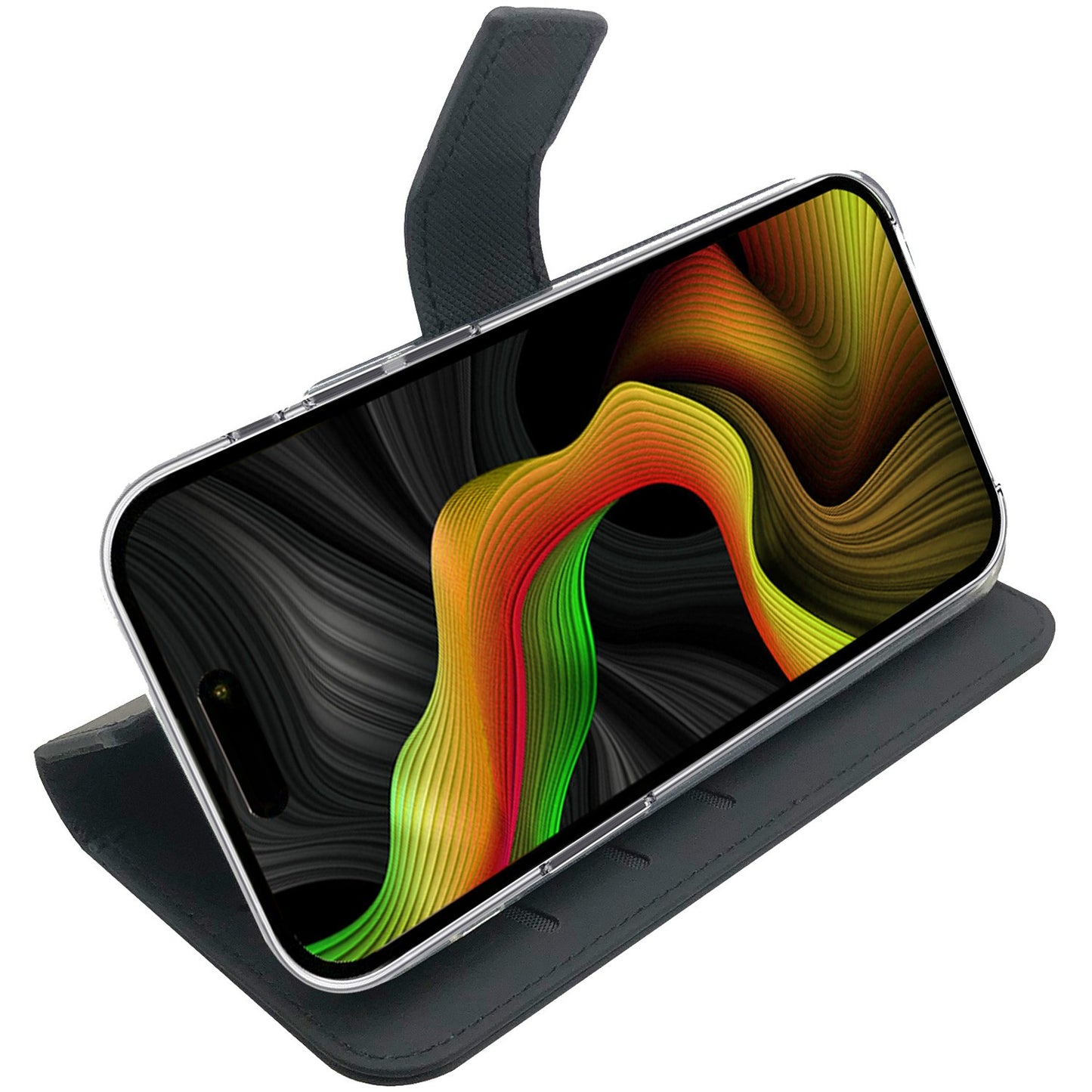 Wally Wallet Case iPhone 15 Pro Max Black