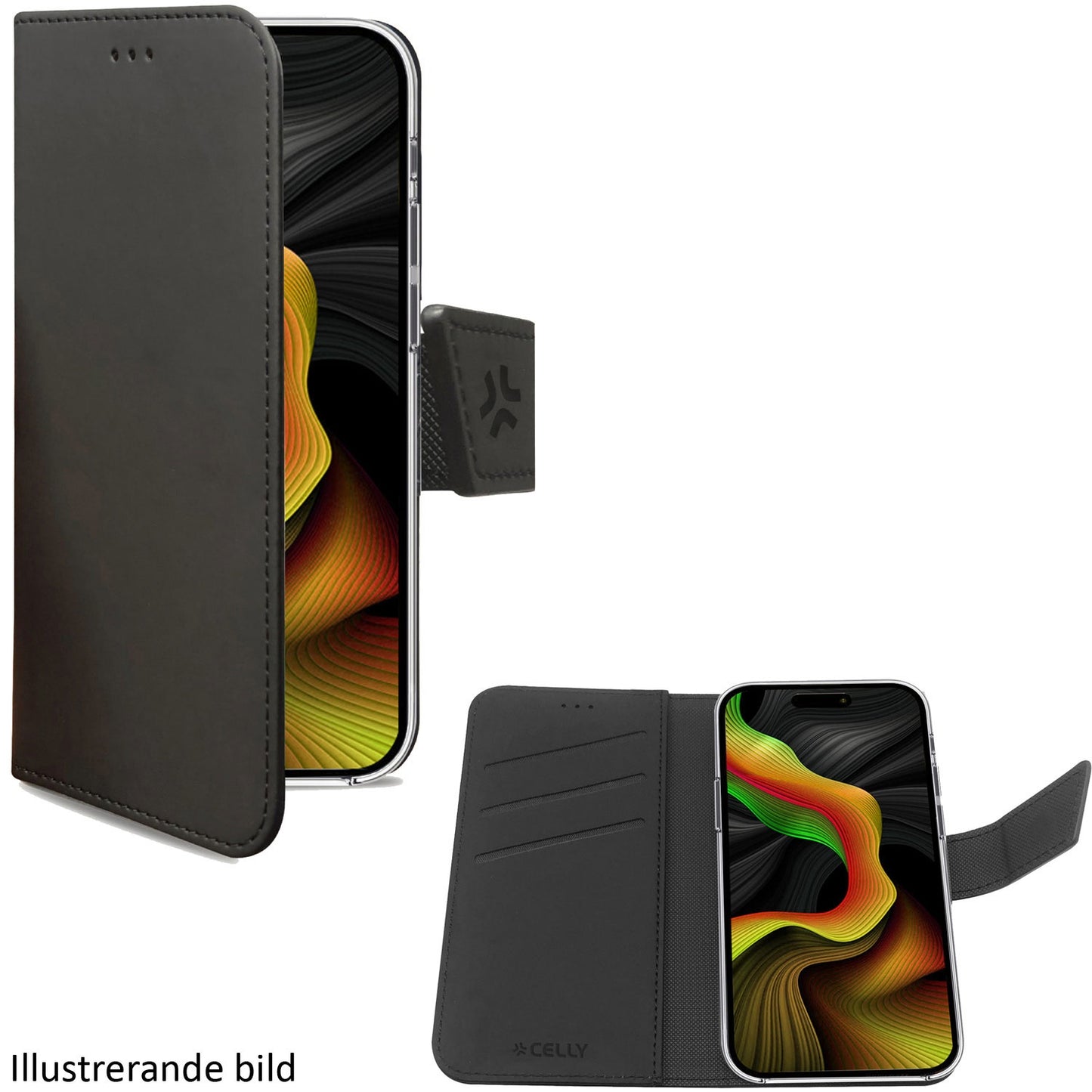 Wally Wallet Case iPhone 16 Pro Max Black