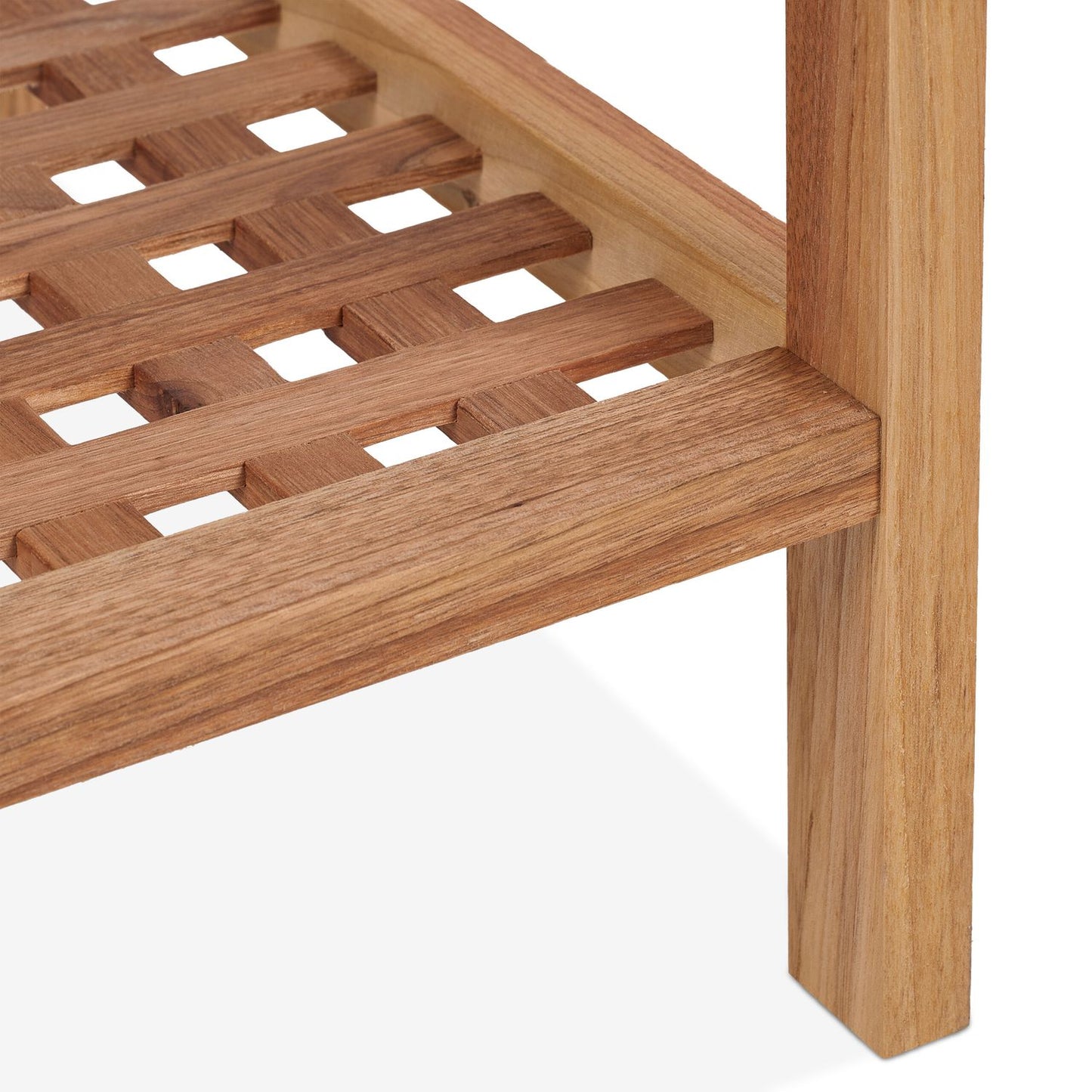Walnut Coffee Table with Glass Top, 2 Shelves