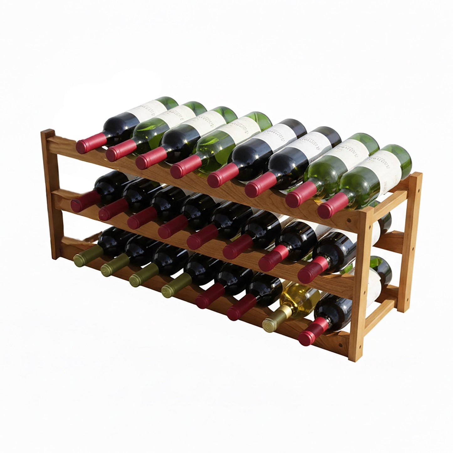 Walnut Wine Rack for 24 Bottles