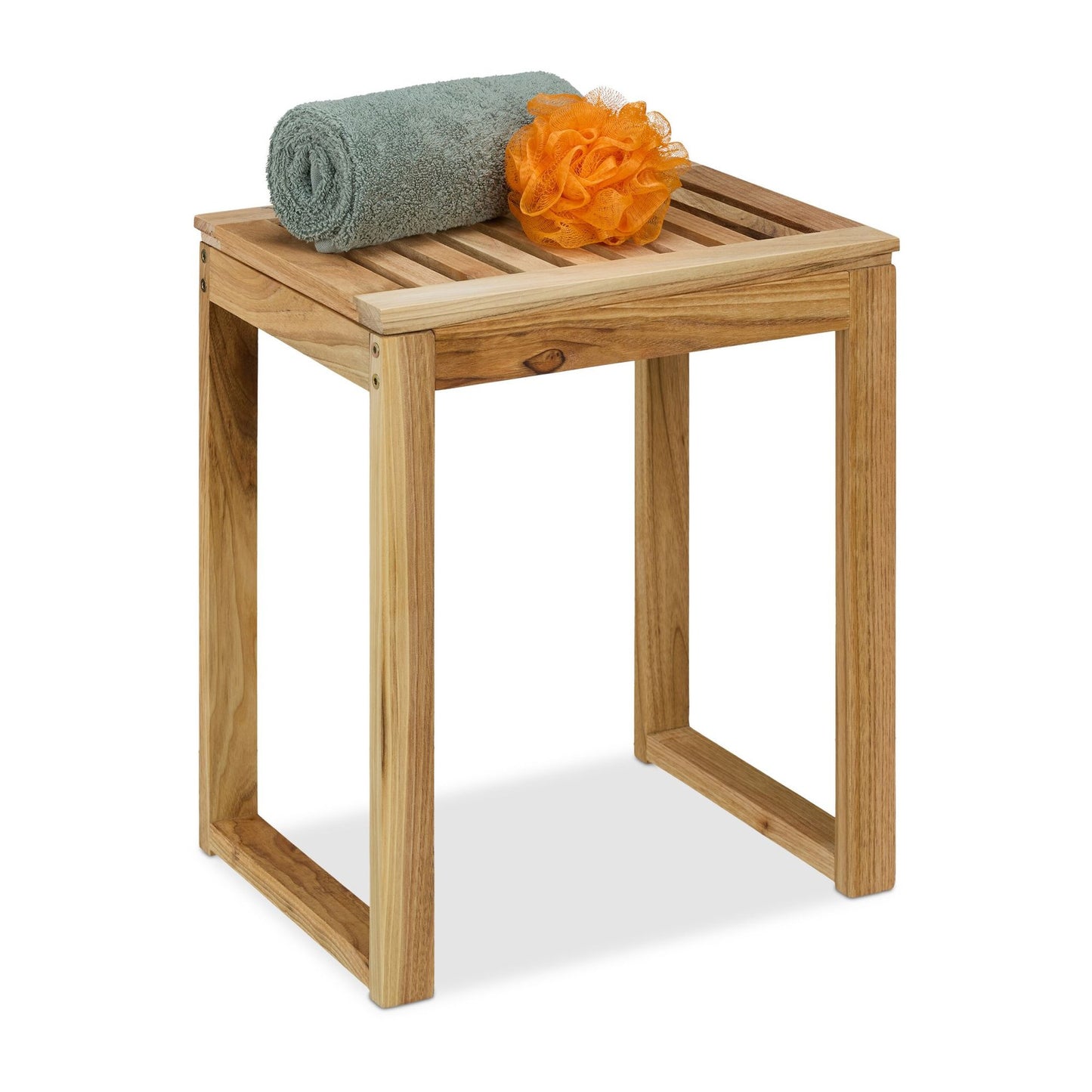 Walnut Wood Bathroom Stool – Versatile Home Use