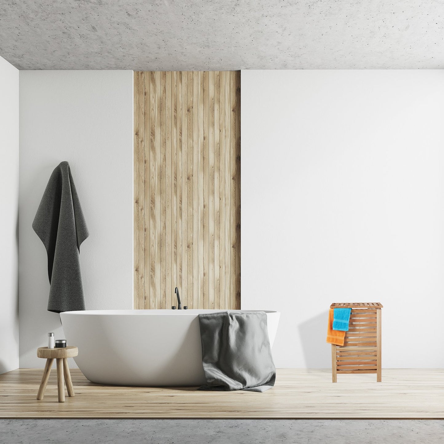 Walnut Wood Washing Basket