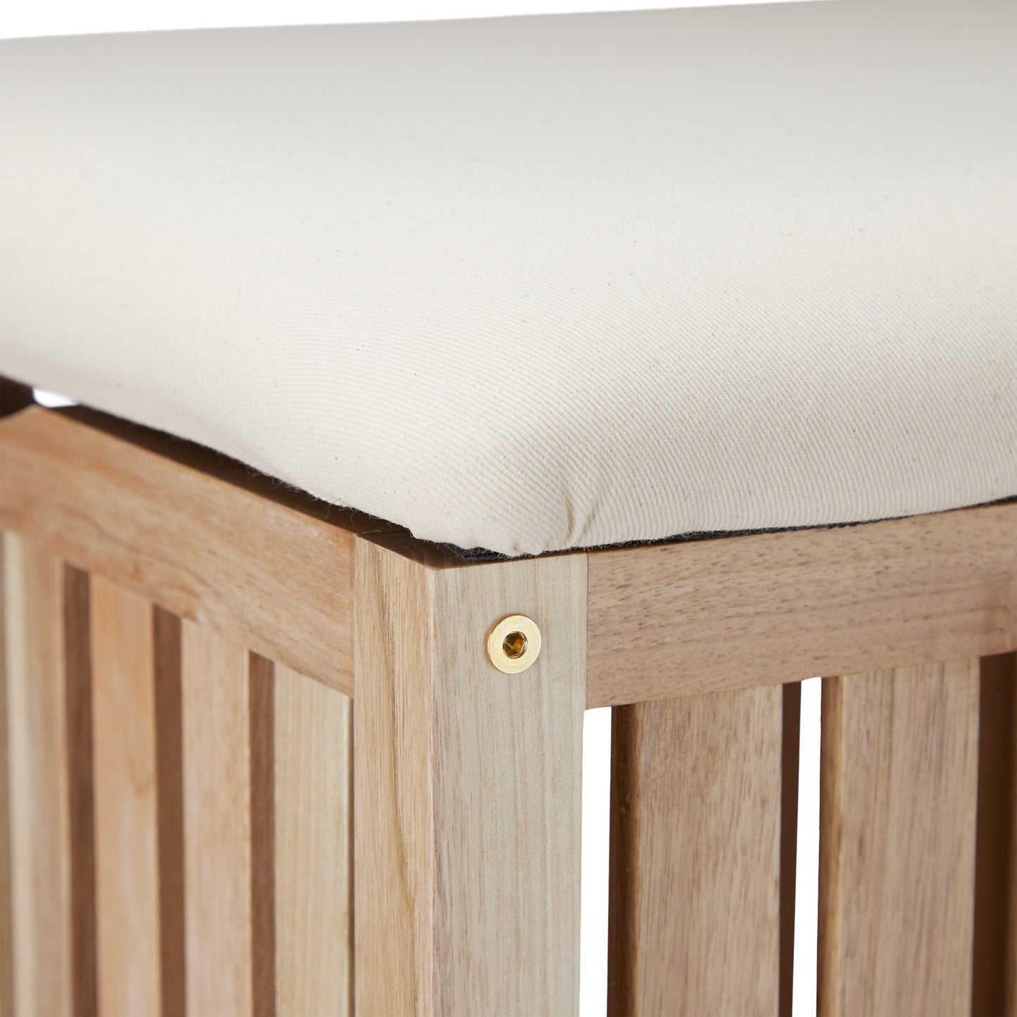 Walnut Wood Washing Basket with Seat
