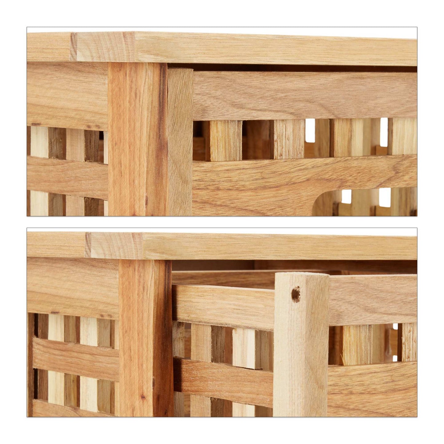 Walnut side table with 2 drawers