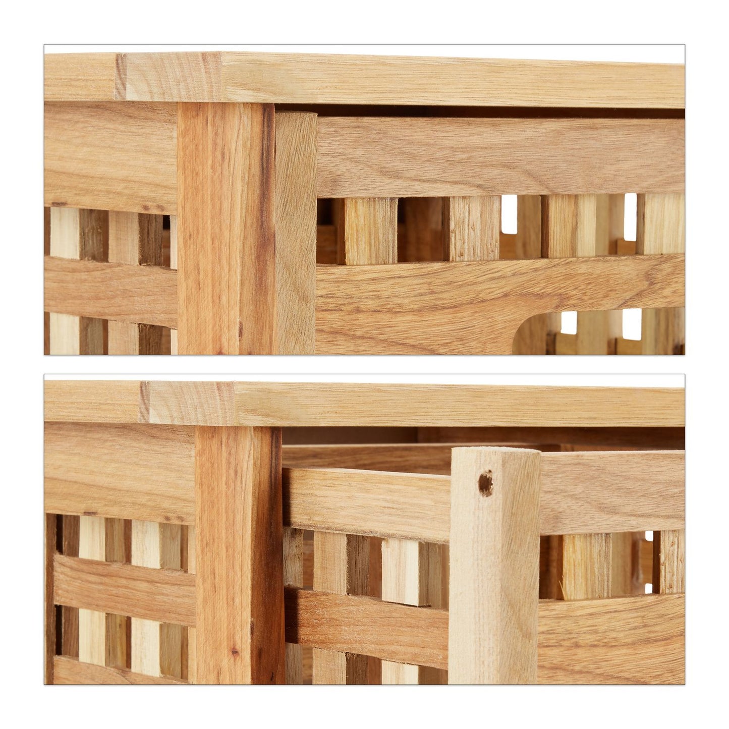 Walnut side table with 2 drawers