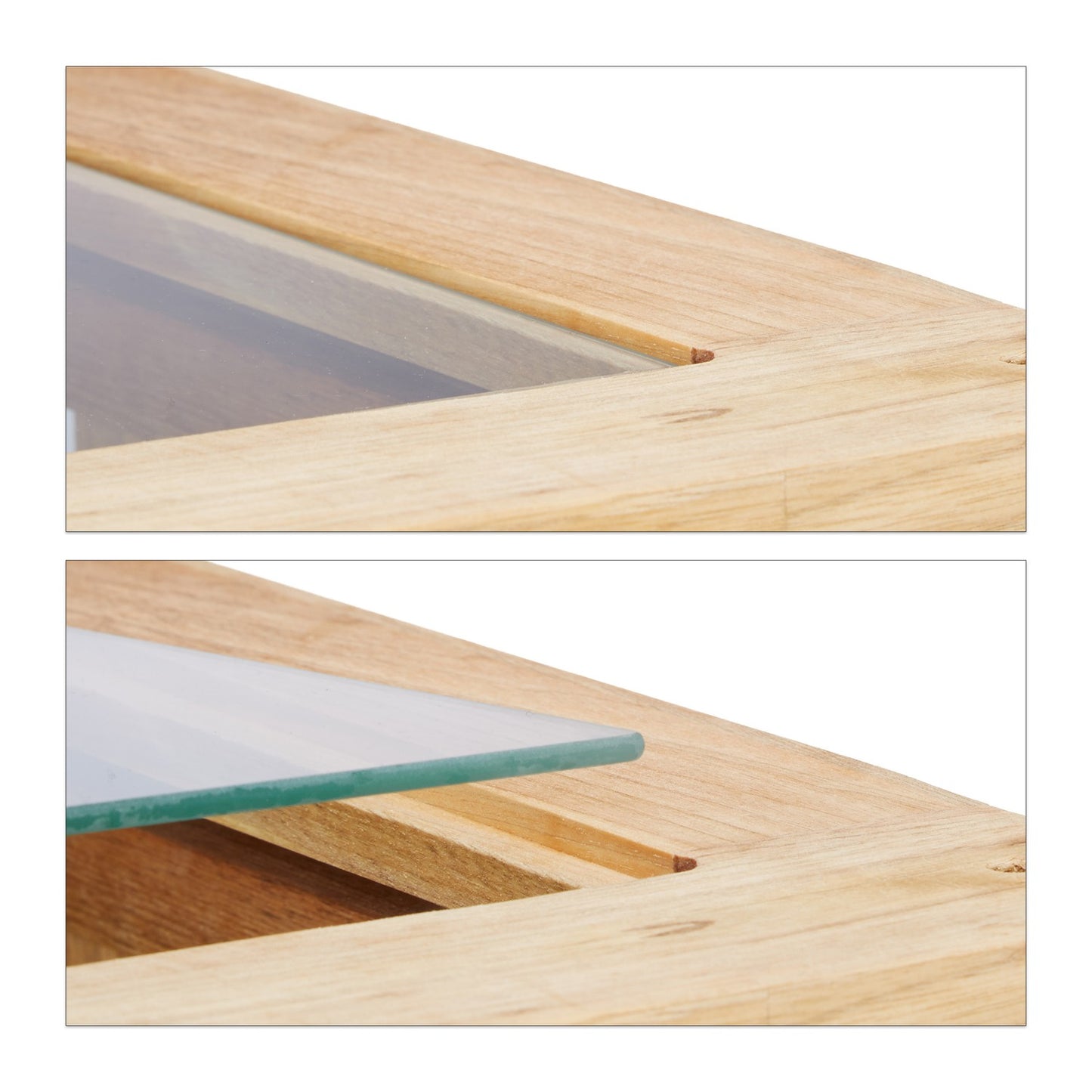 Walnut side table with 2 drawers