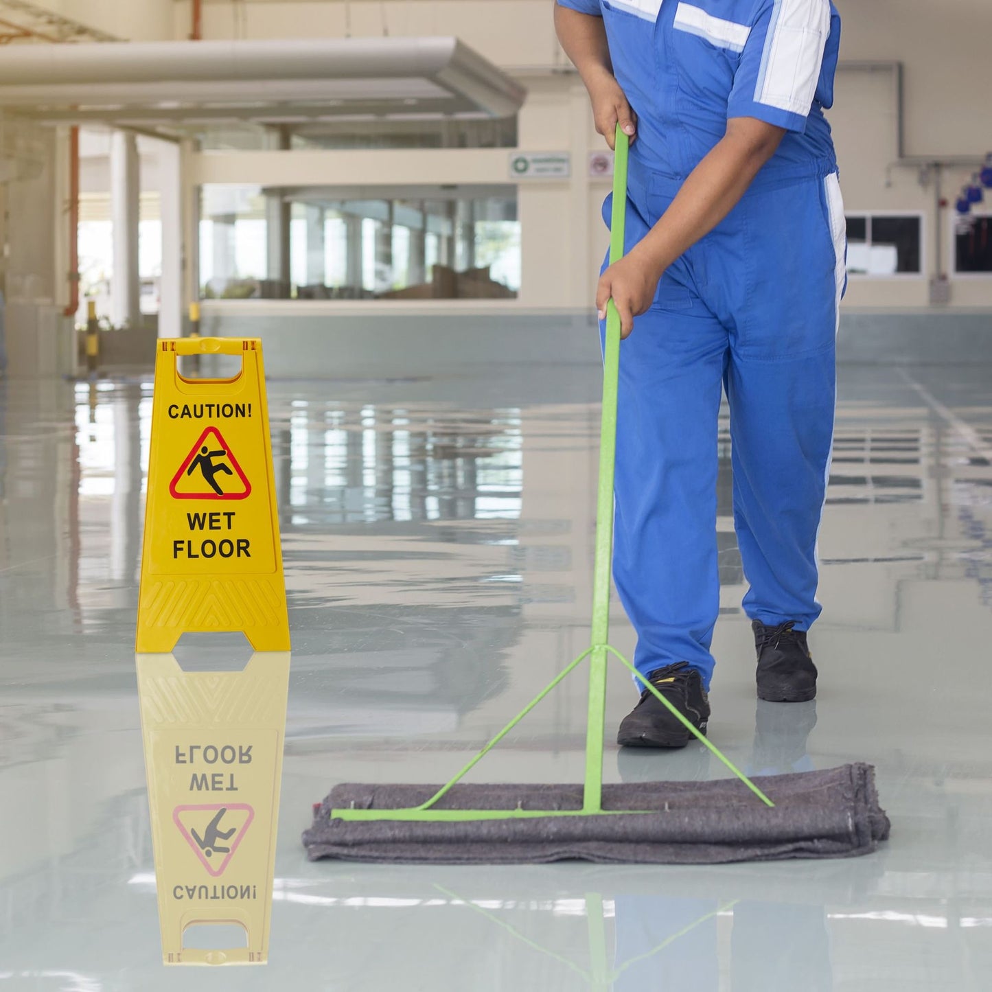 Warning sign Wet floor