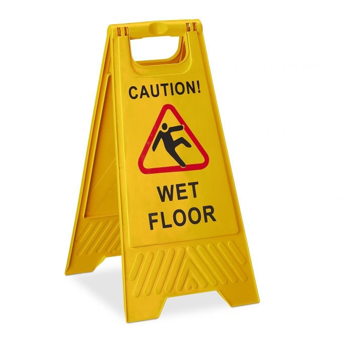 Warning sign Wet floor