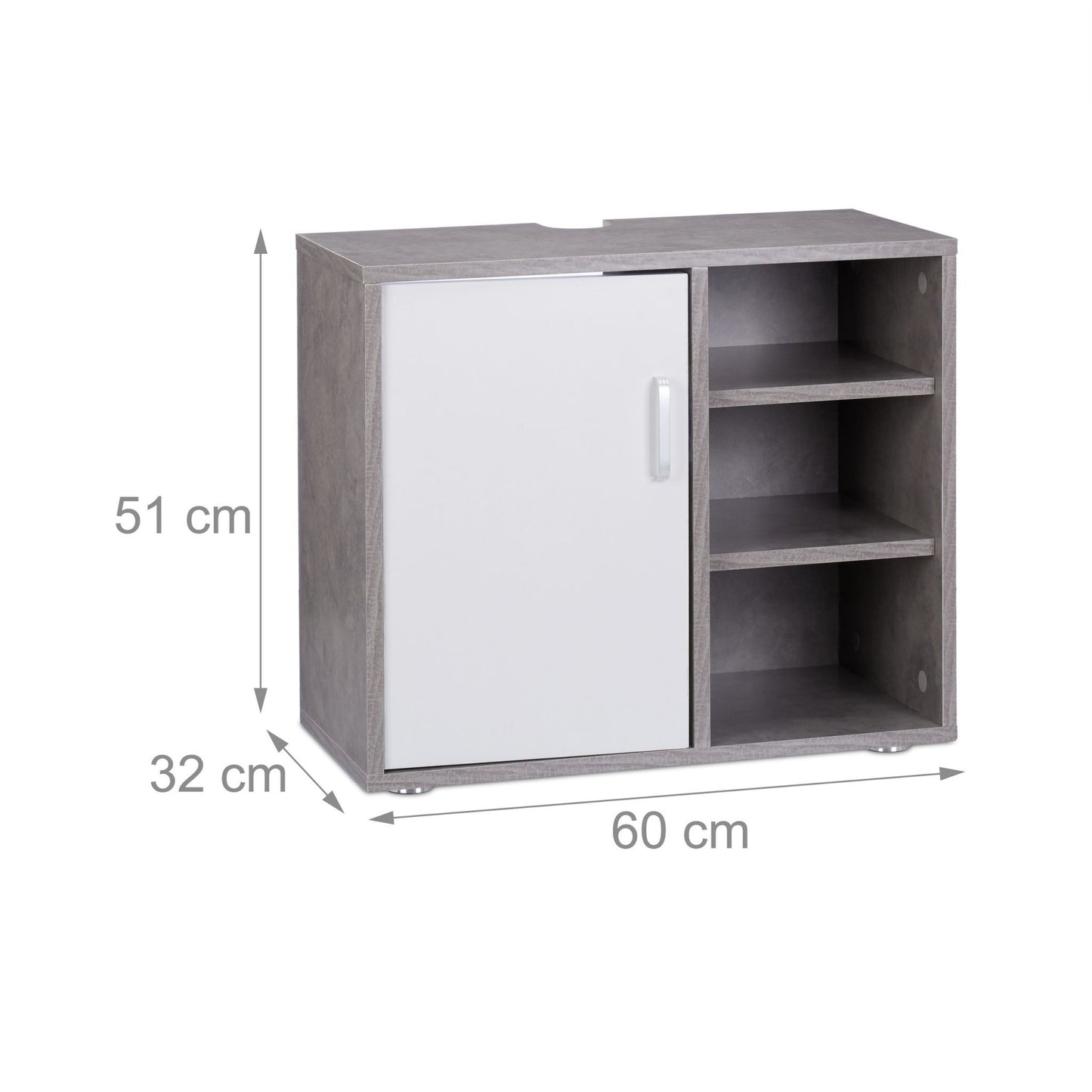 Washbasin cabinet 4 compartments