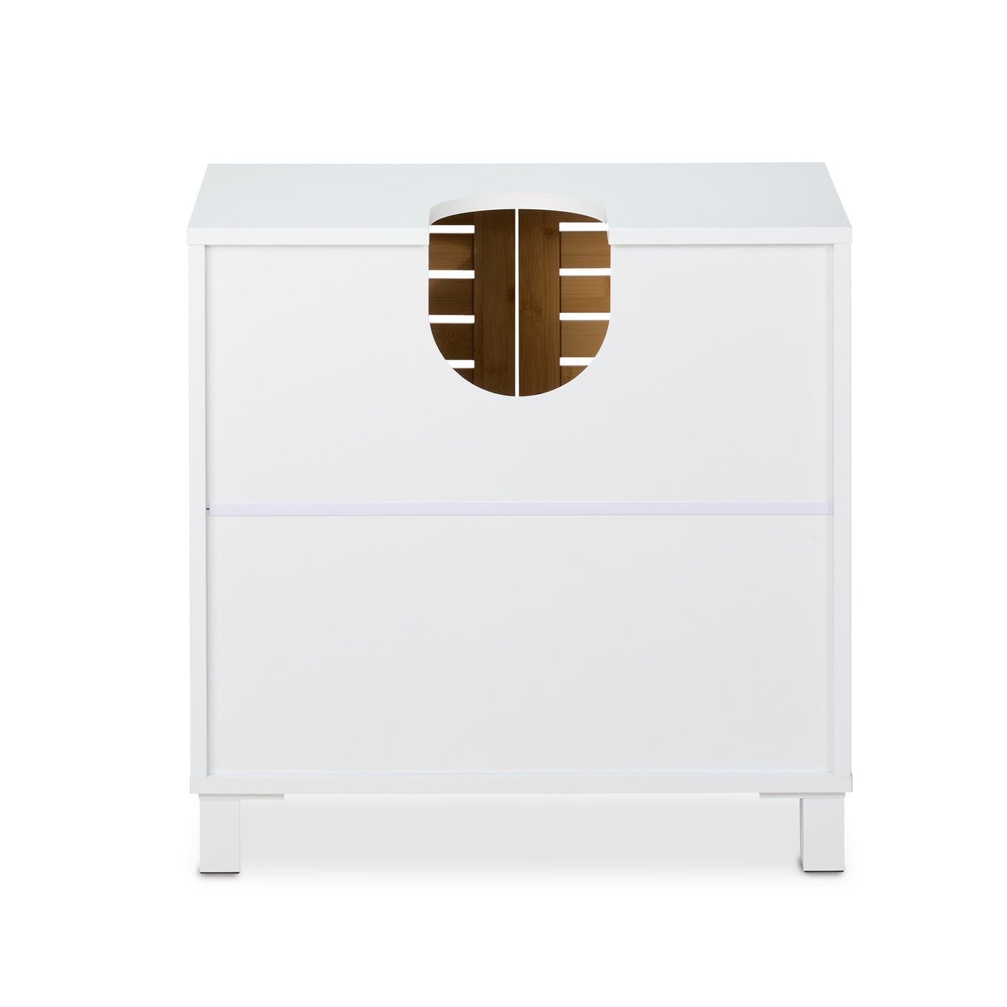 Washbasin cabinet with bamboo doors