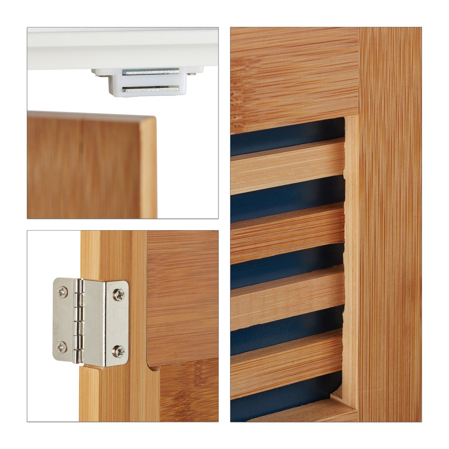 Washbasin cabinet with bamboo doors