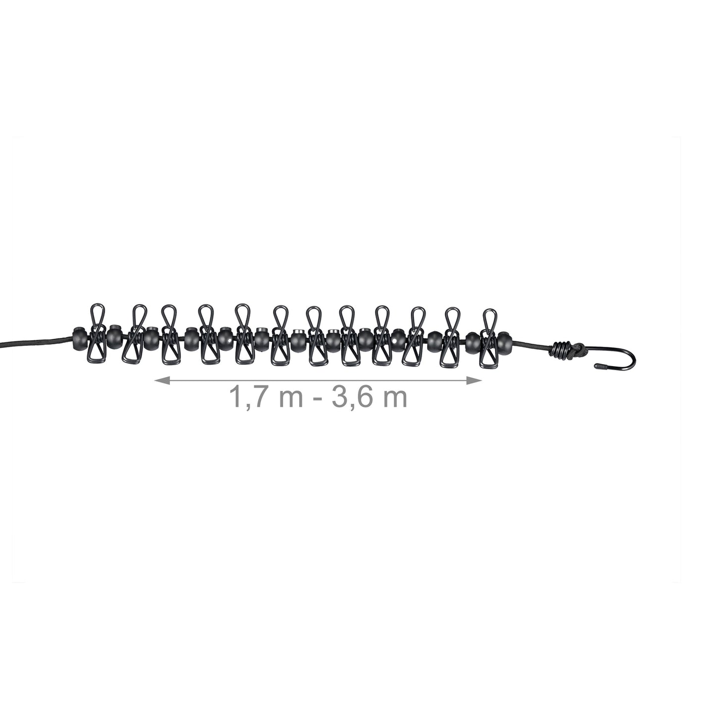 Washing line with 12 pegs set of 3