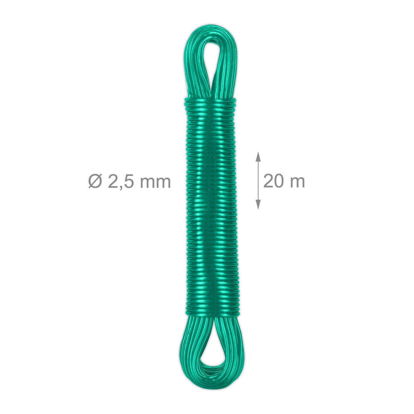 Washing line with polyester core 3 x 20 m