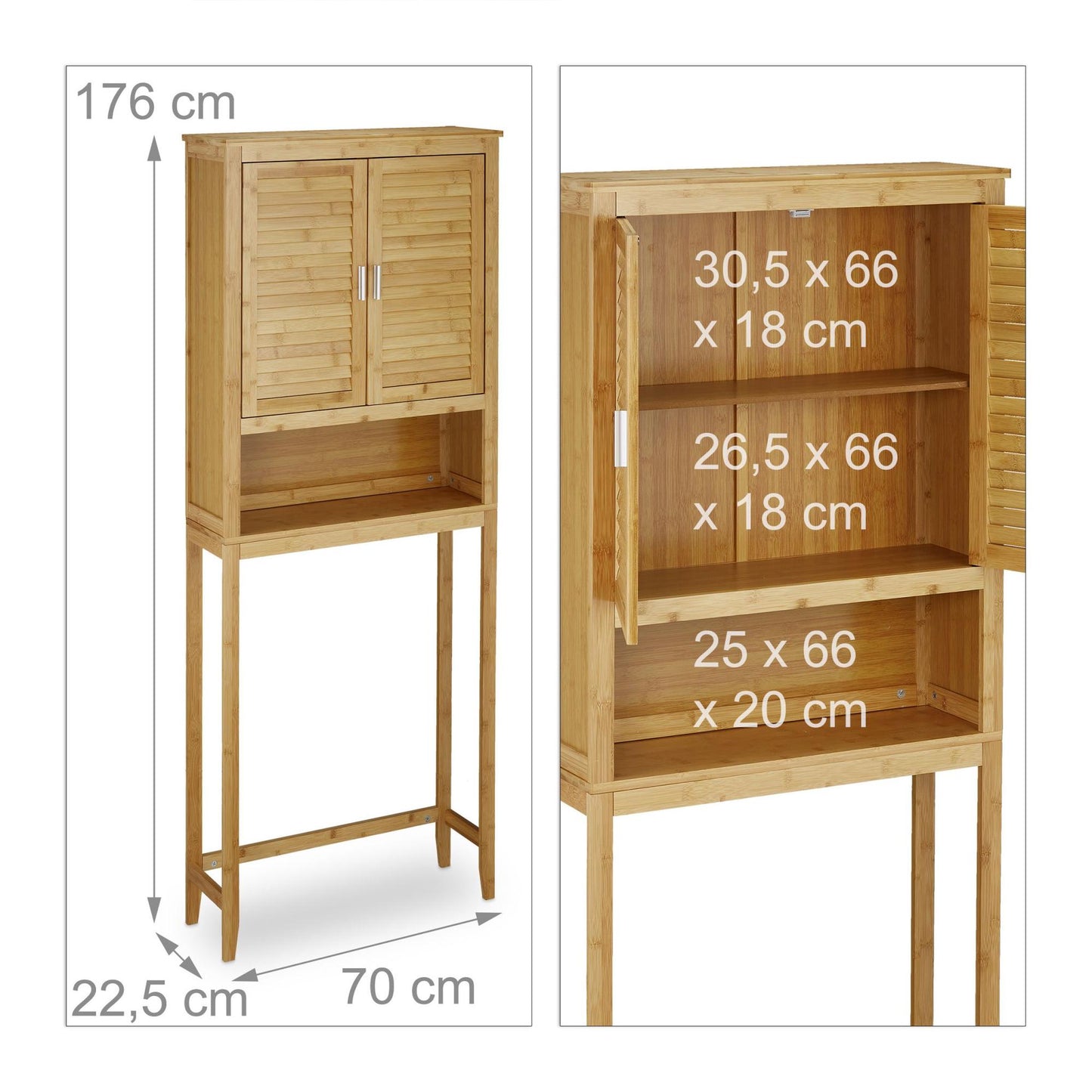 Washing machine cabinet LAMELL bamboo