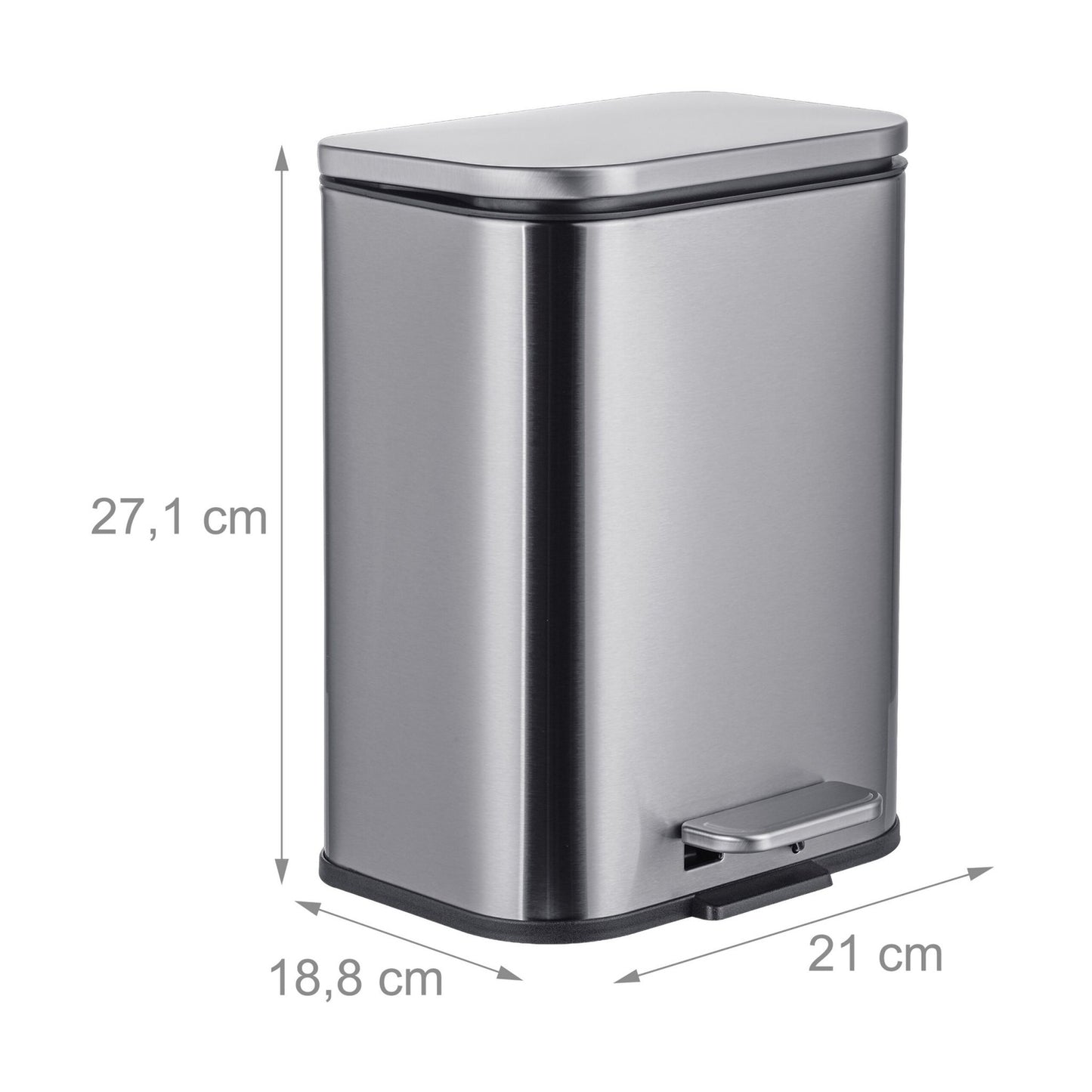 Waste Bin, 5L, Soft-Close, Fingerprint-Resistant