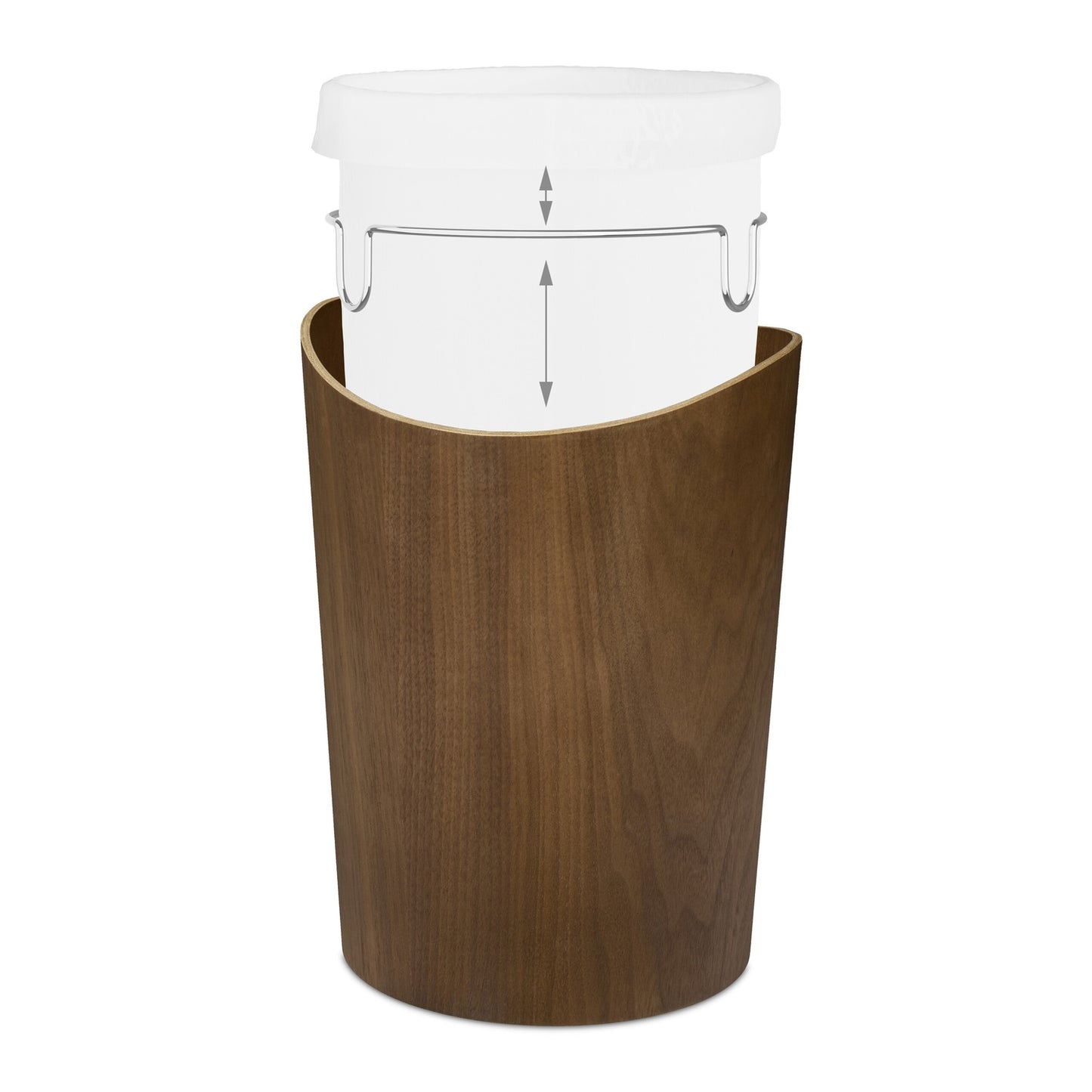 Waste Paper Bin, Wood Effect, 9L Capacity