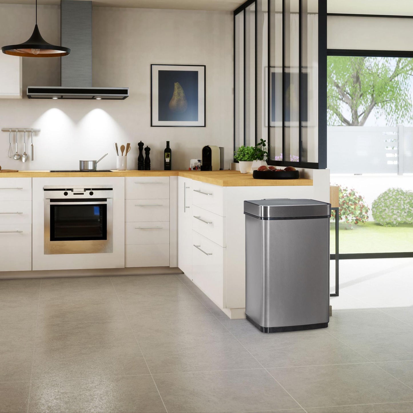 Waste bin with sensor, 60 litres