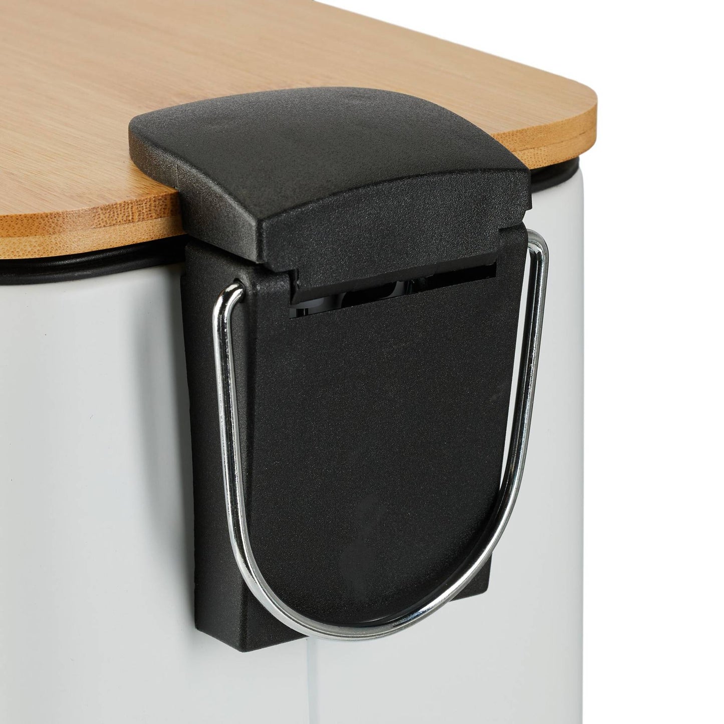 Waste container for bathroom 5 liters with bamboo lid