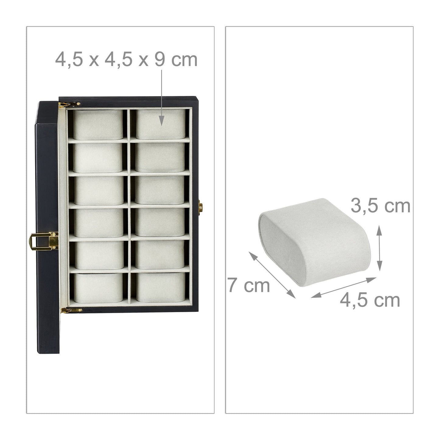 Watch Box with 12 Compartments