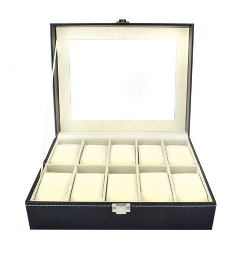 Watch organizer with 10 compartments