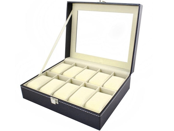 Watch organizer with 10 compartments