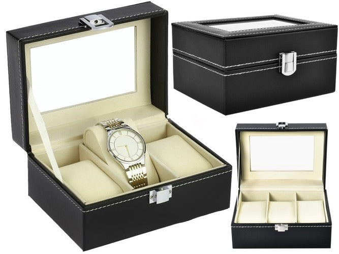 Watch organizer with 3 compartments