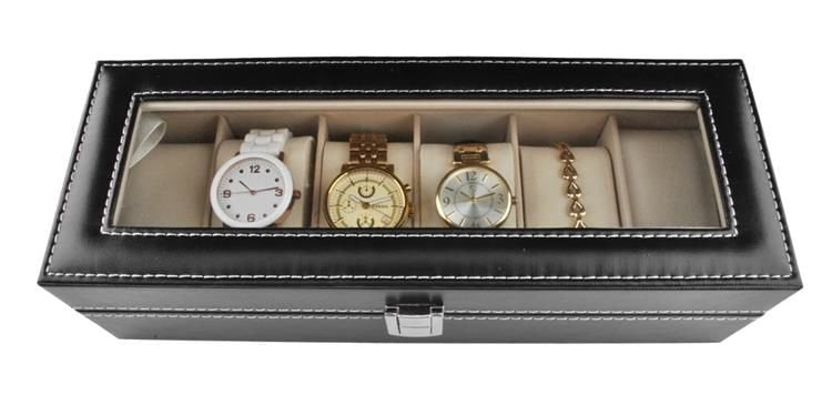 Watch organizer with 6 compartments