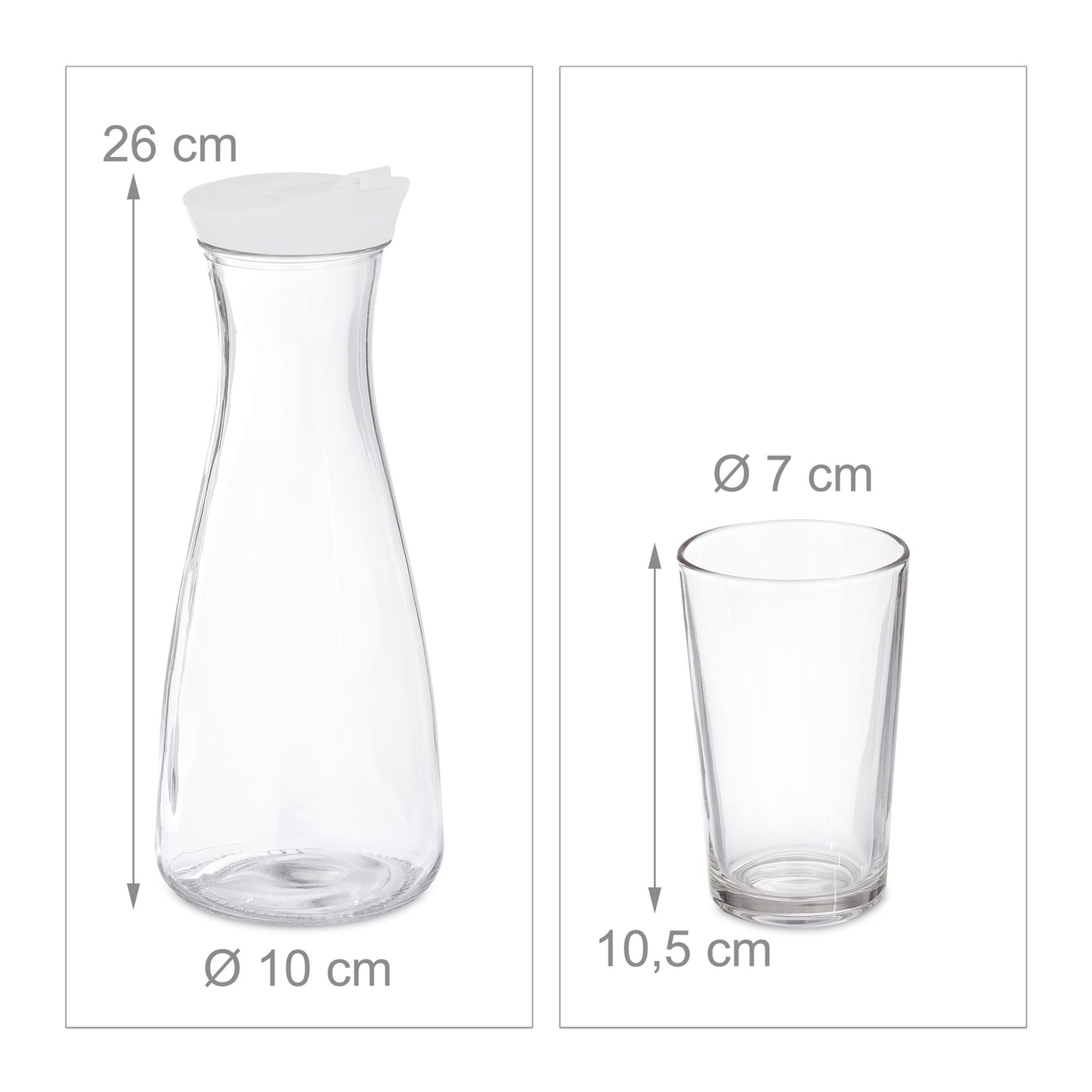 Water Carafe with Glass Set
