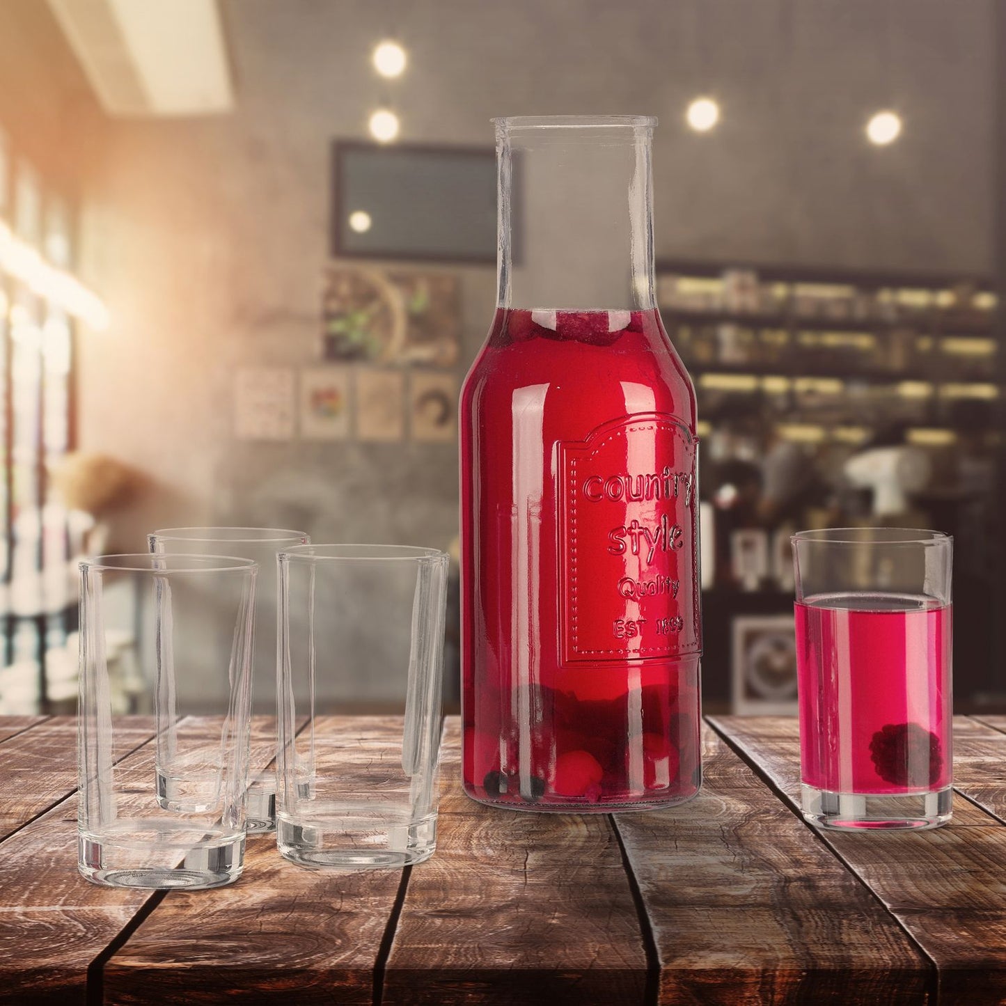 Water Carafe with Glasses
