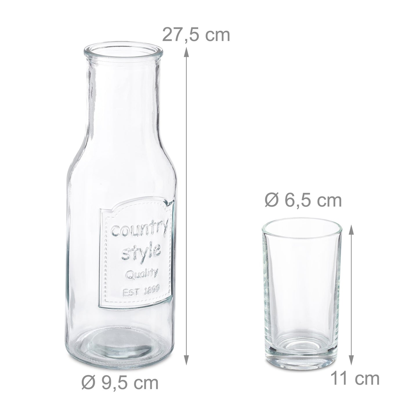 Water Carafe with Glasses