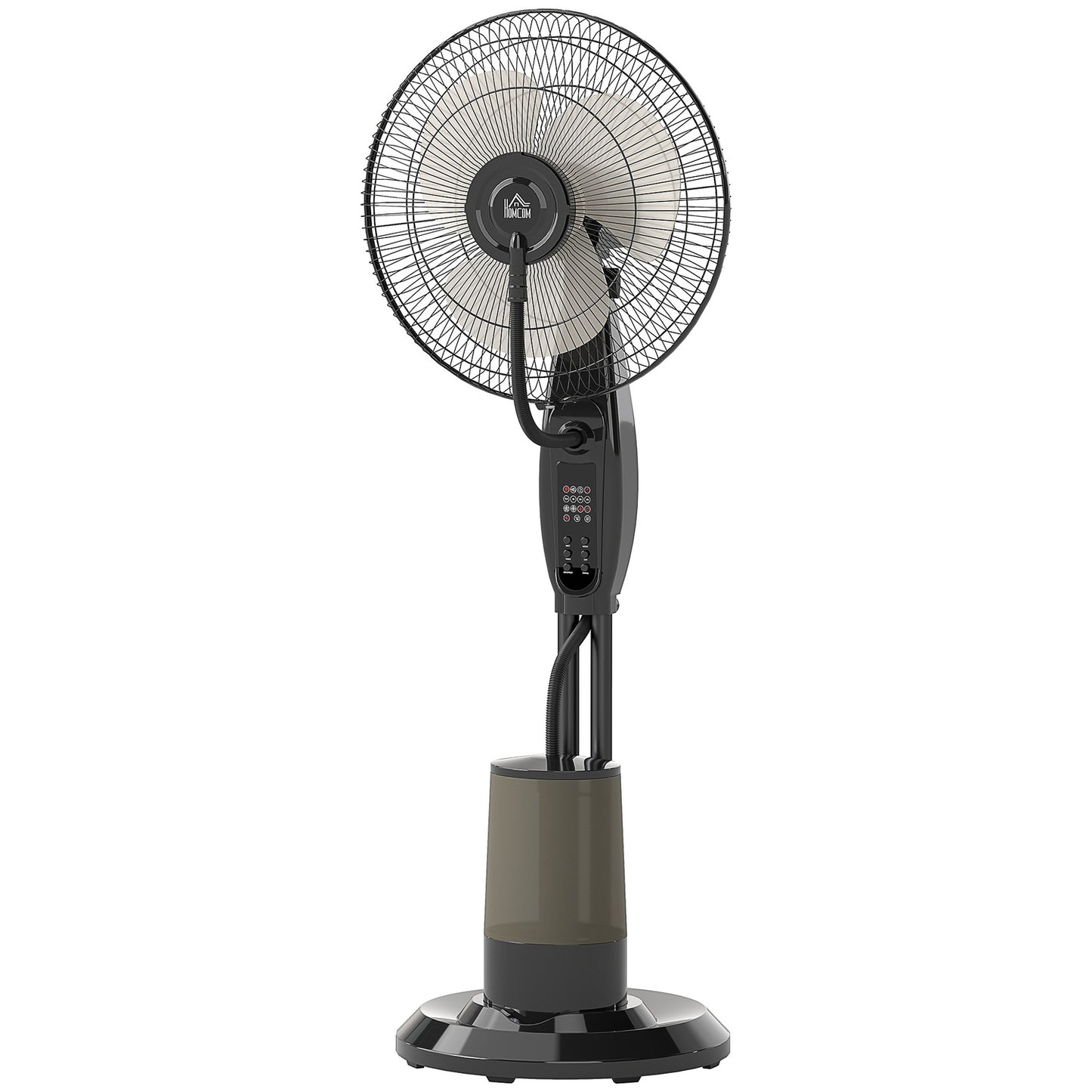 Oscillating pedestal water fan with mist, remote control, timer, 3.2L tank
