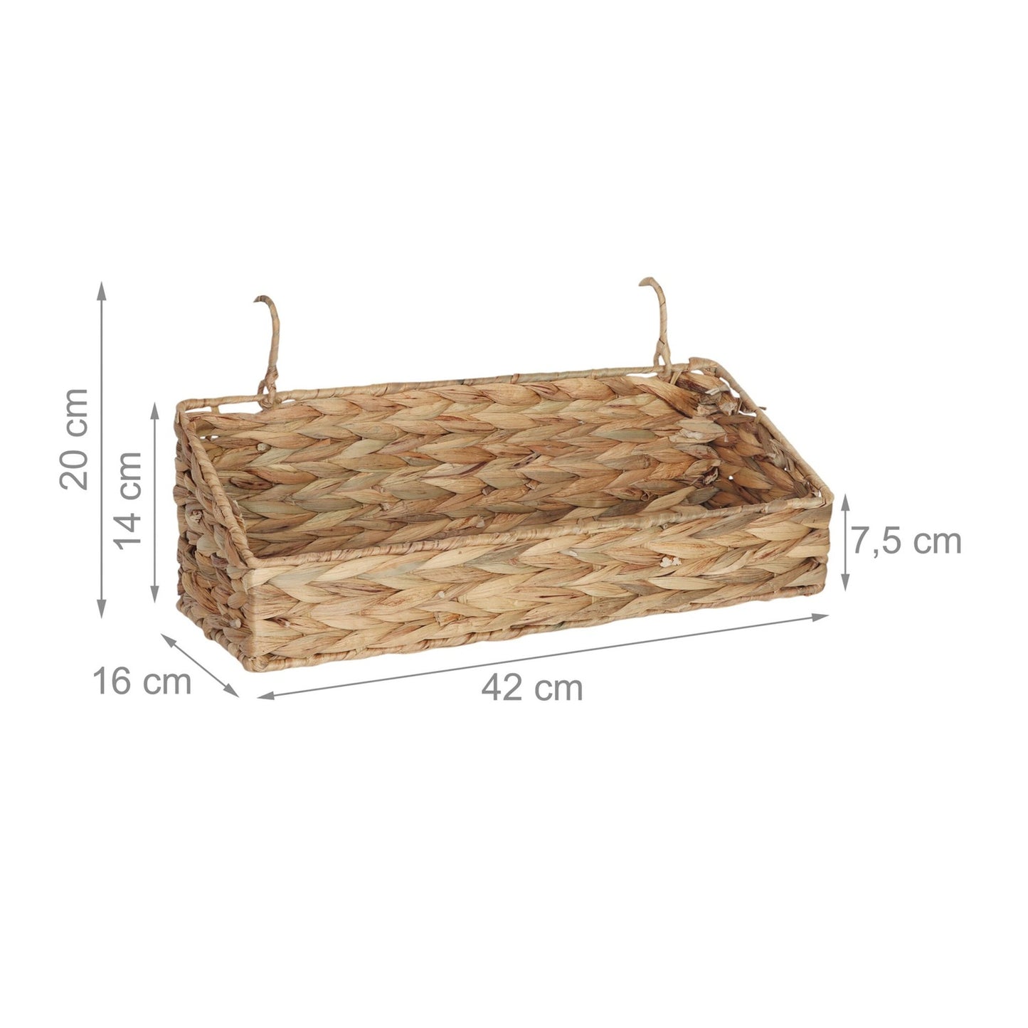 Water Hyacinth Hanging Storage Basket – Woven Wall Design