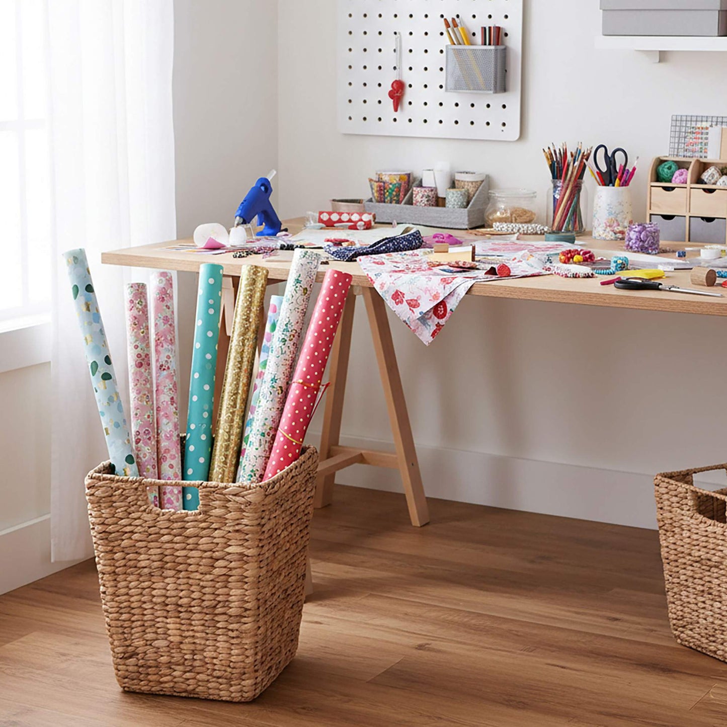 Water Hyacinth Wastepaper Bin – Woven Design