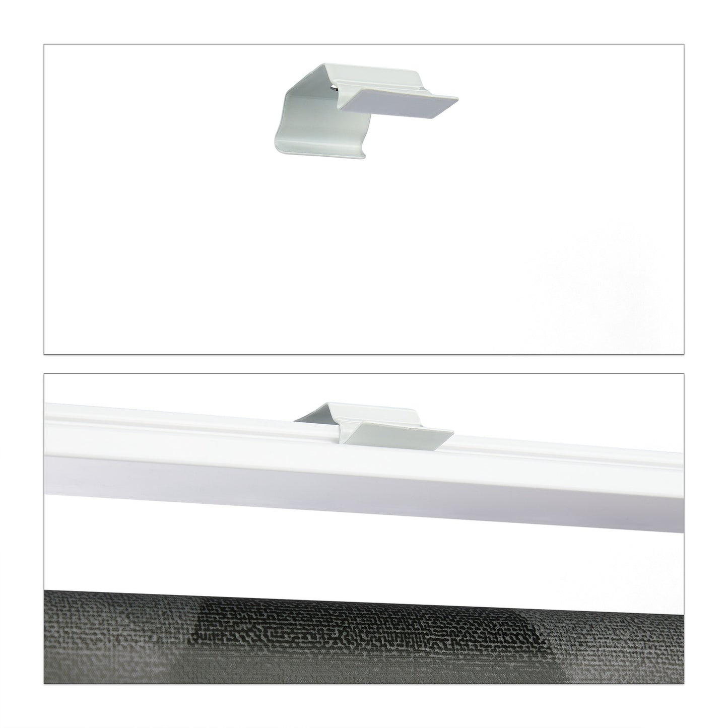 Water-Repellent Bath Roller Blind, Grey Dots Design
