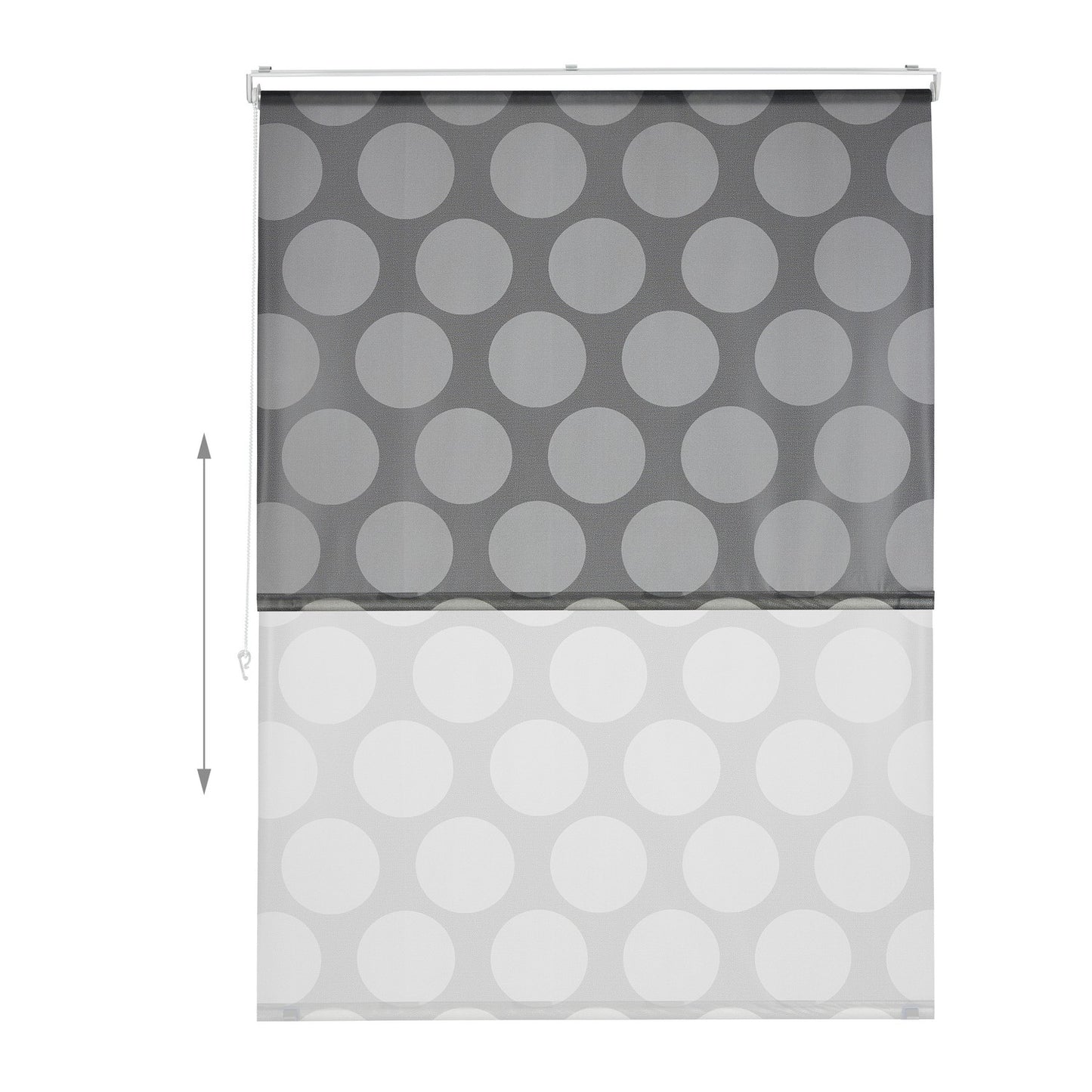 Water-Repellent Bath Roller Blind with Dot Pattern