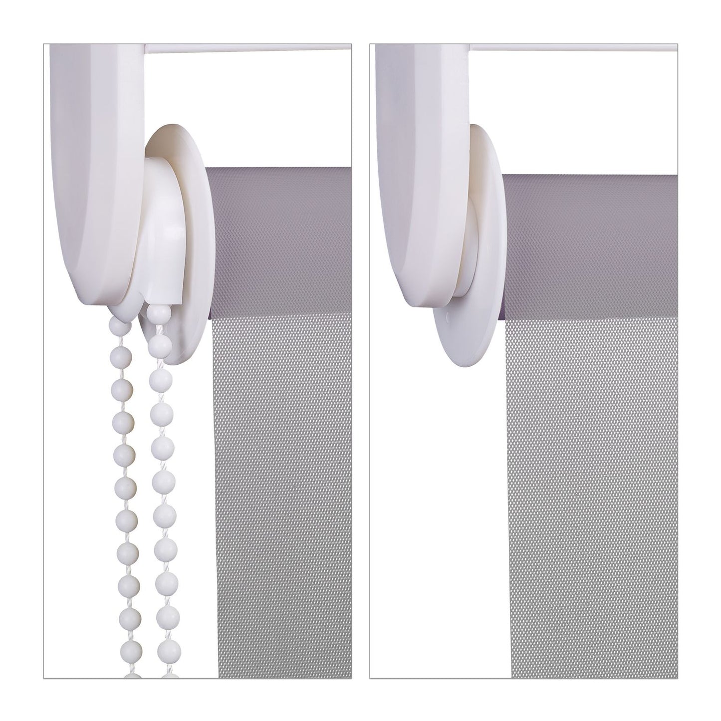 Water-Repellent Bathroom Roller Blind, Grey