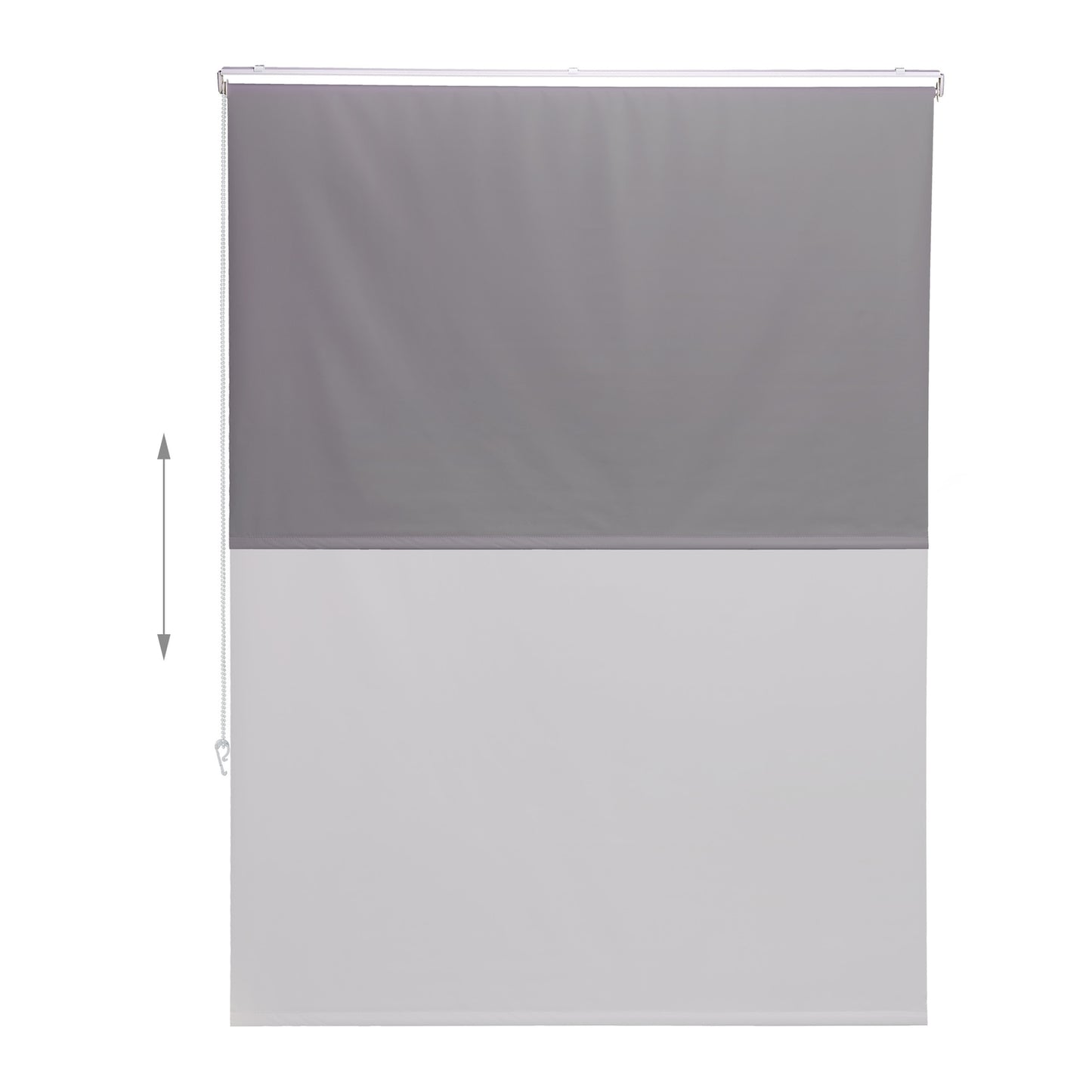 Water-Repellent Bathroom Roller Blind, Grey, Space-Saving