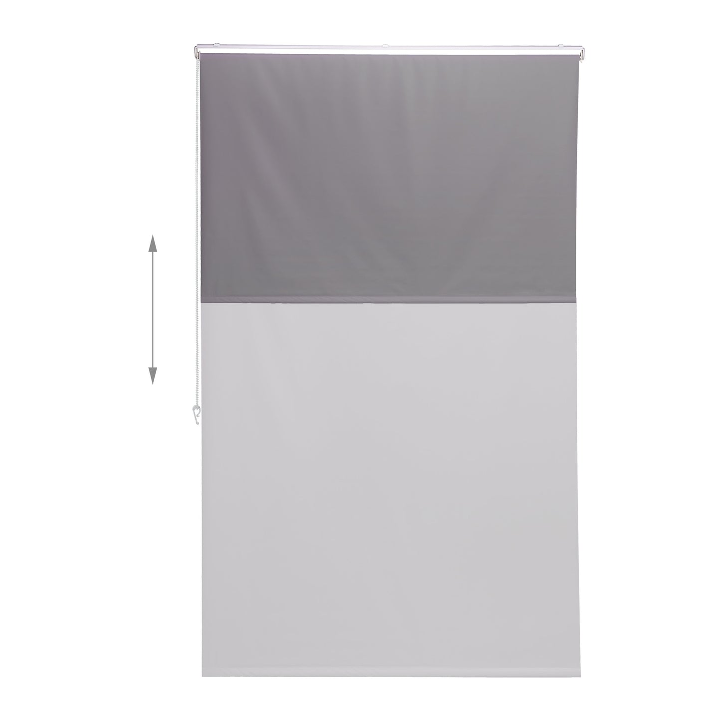 Water-Repellent Bathroom Roller Blind, Grey, Space-Saving