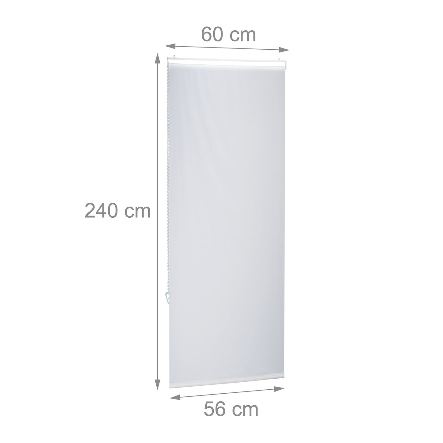 Water-Repellent Bathroom Roller Blind, Translucent White