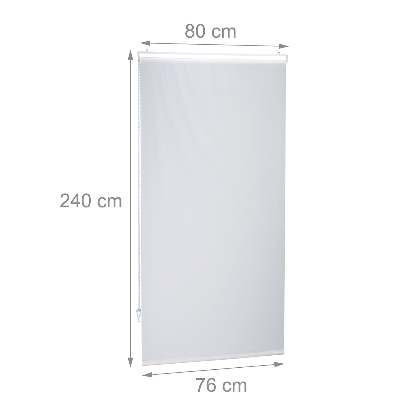Water-Repellent Bathroom Roller Blind, Translucent White