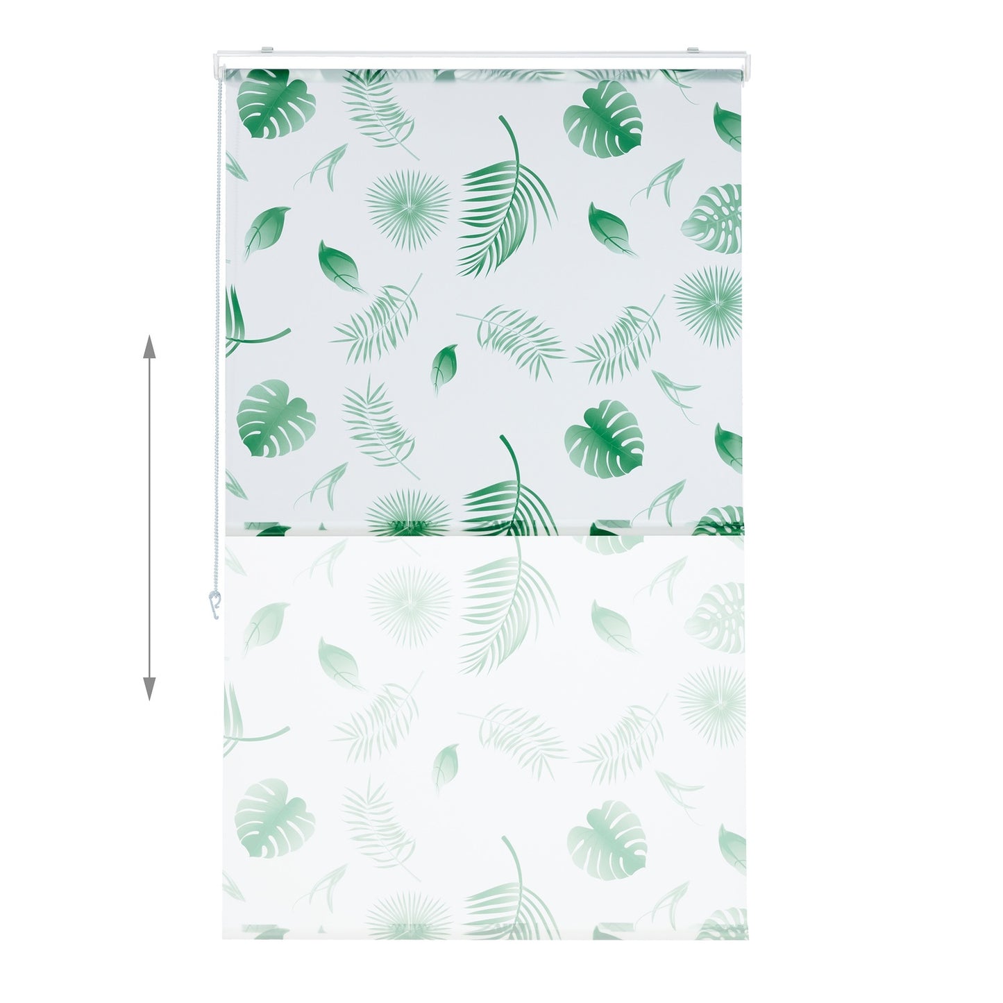 Water-Repellent Leaf Pattern Bath Roller Blind
