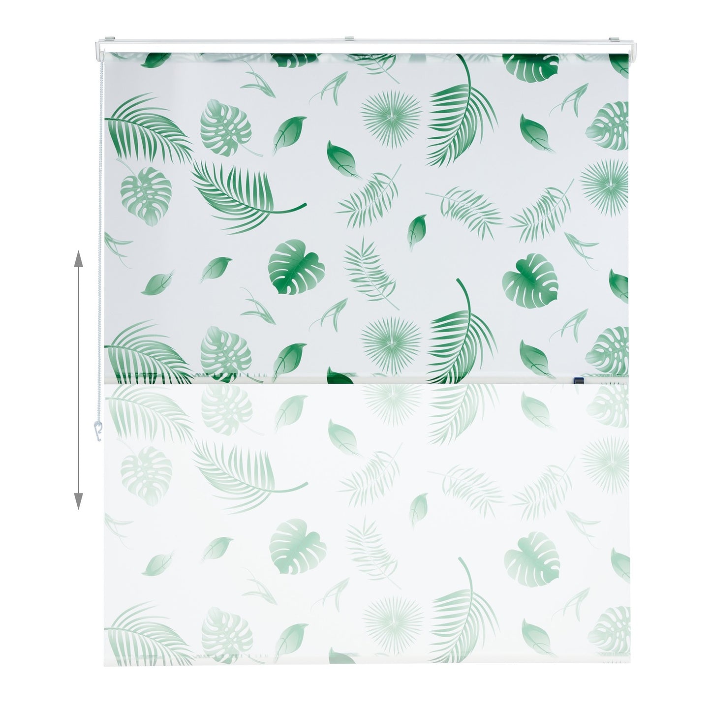 Water-Repellent Leaf Pattern Bath Roller Blind