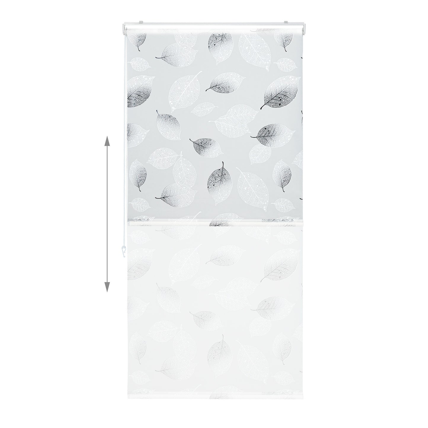 Water-Repellent Leaf Pattern Roller Blind for Bathroom