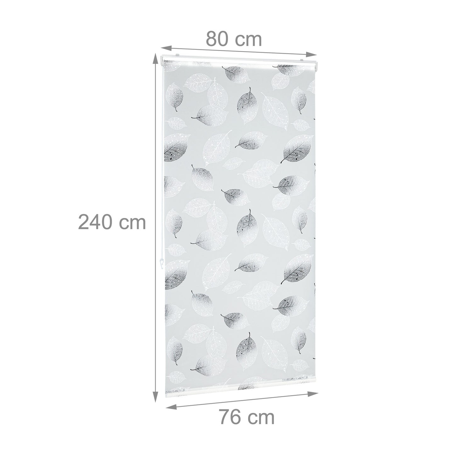 Water-Repellent Leaf Pattern Roller Blind for Bathroom
